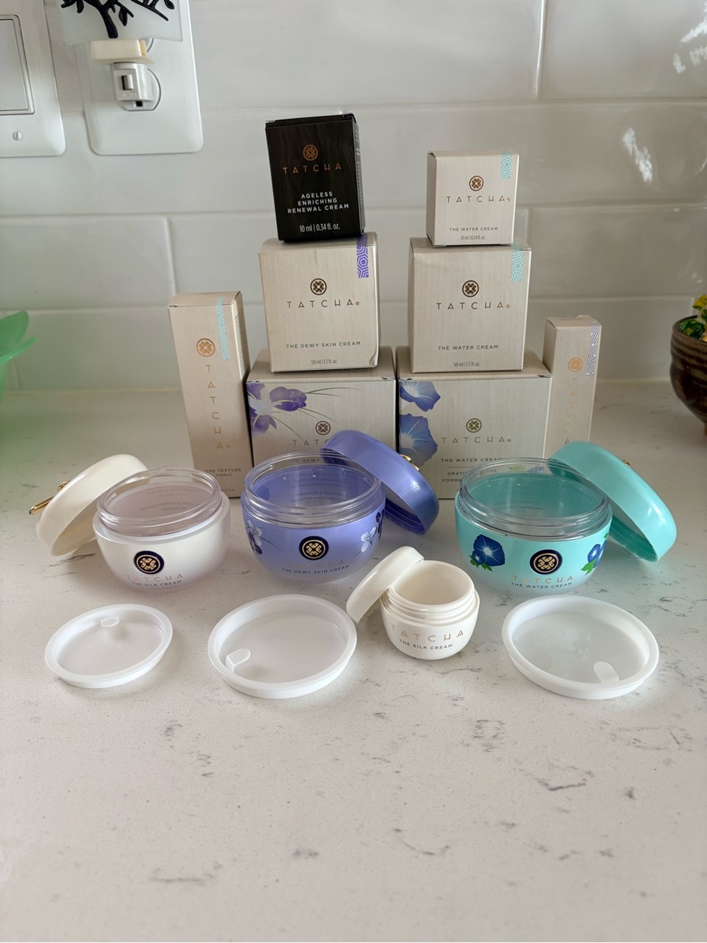 Tatcha SkinCare Lot Dewy Silk Cream Moisturizer Boxes EMPTY Bundle - Picture 2 of 5